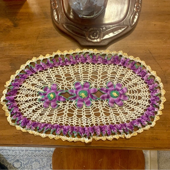 Hand Crafted Other - 🌱Handcrafted Doily~boho
style~vintage~handmade~farmhouse~
Unique~flowers🌱
